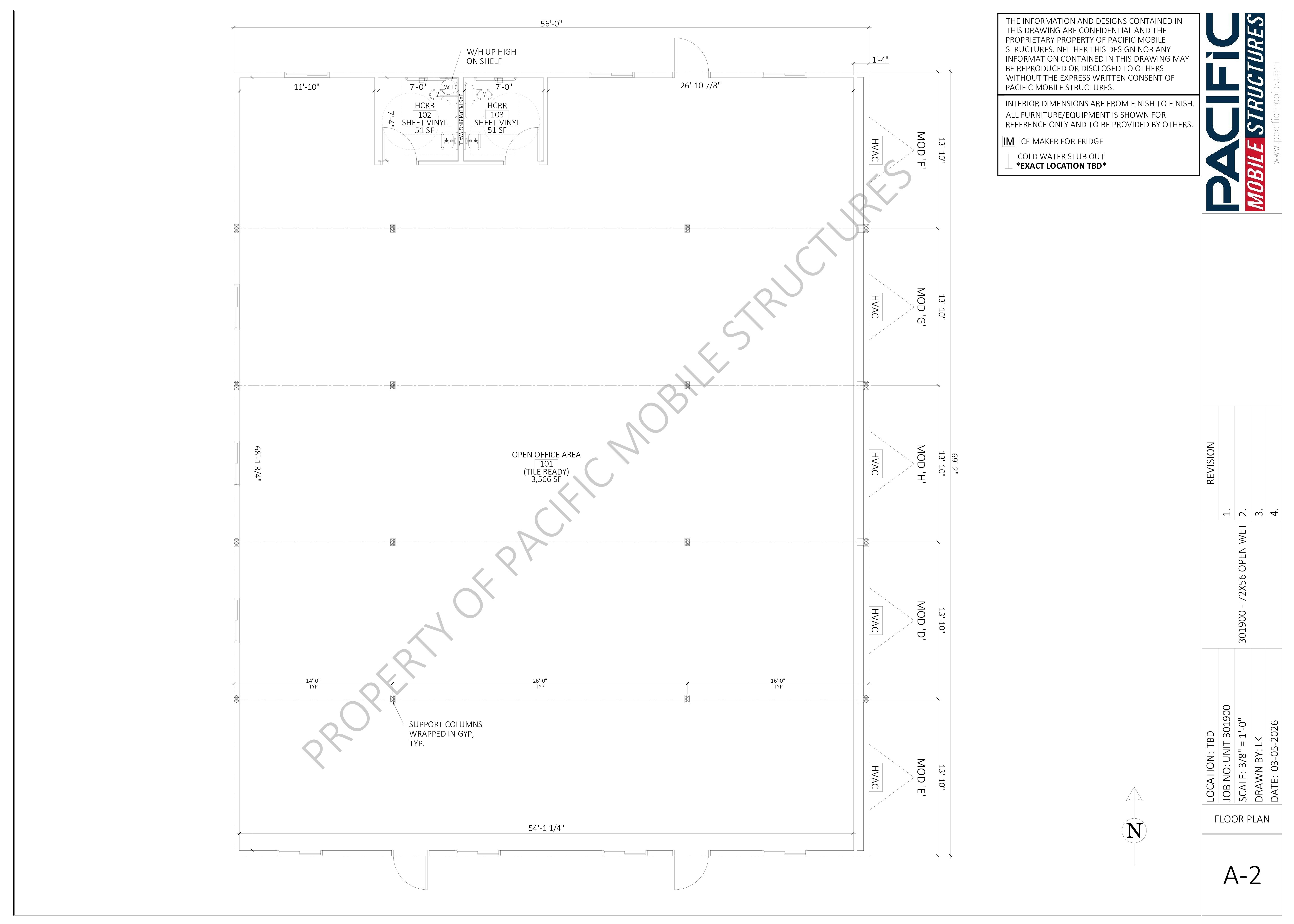 UNIT 301900 - 72X56 OPEN WET - FLOOR PLAN_03.05