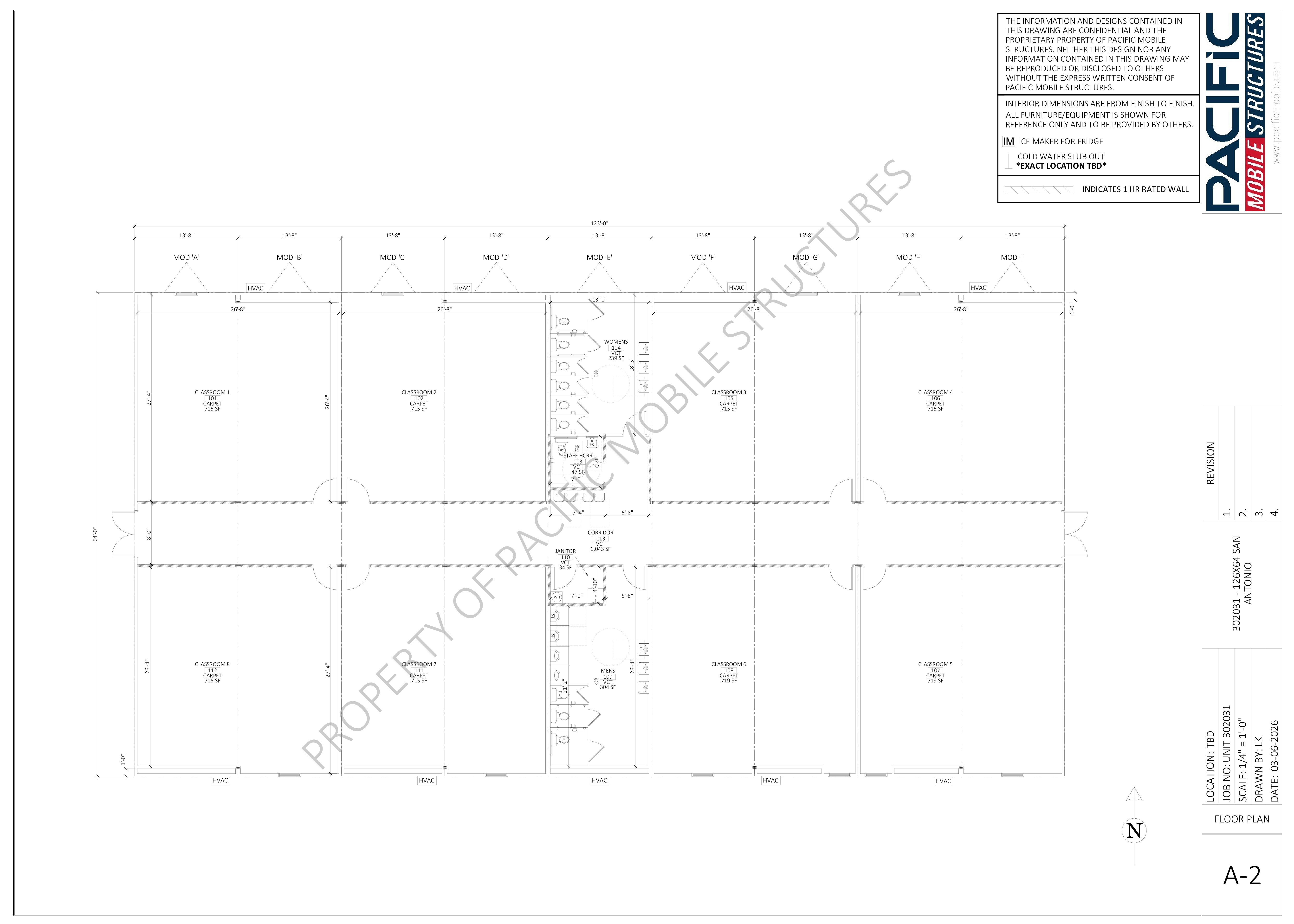 UNIT 302031 - 126X64 SAN ANTONIO - FLOOR PLAN_03.06