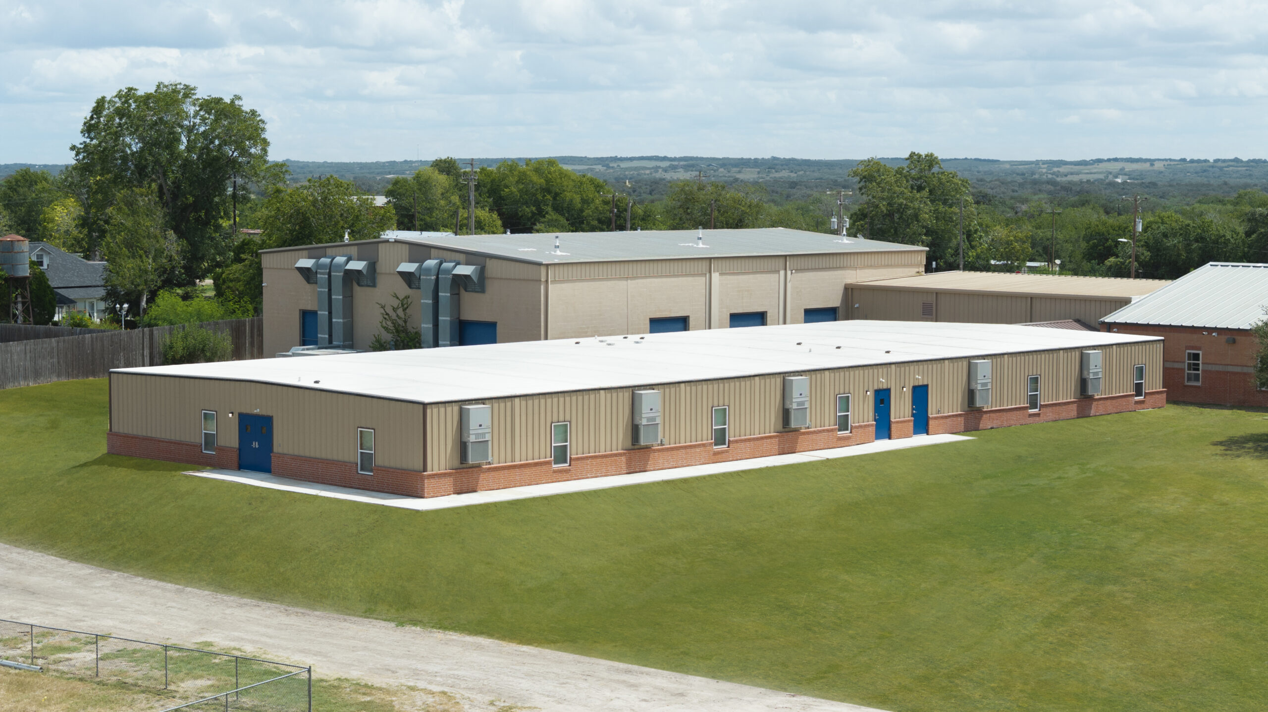 Westhoff ISD's 9,240-square-foot permanent modular classroom and administration facility in Westhoff, Texas