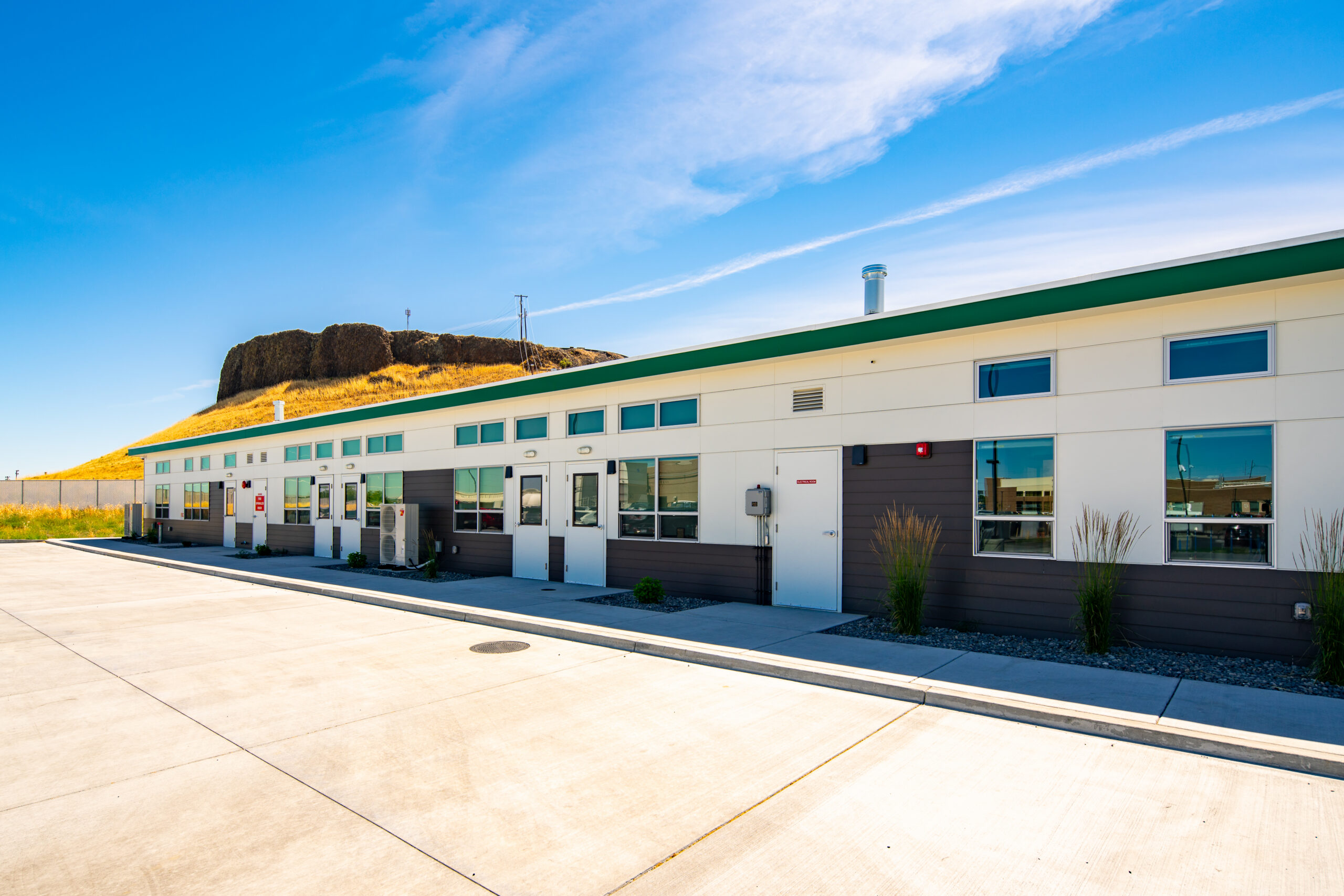Exterior view of the Good Shepherd Health Care System SAGE Daycare, an 8,960-square-foot permanent modular childcare facility in Hermiston, Oregon